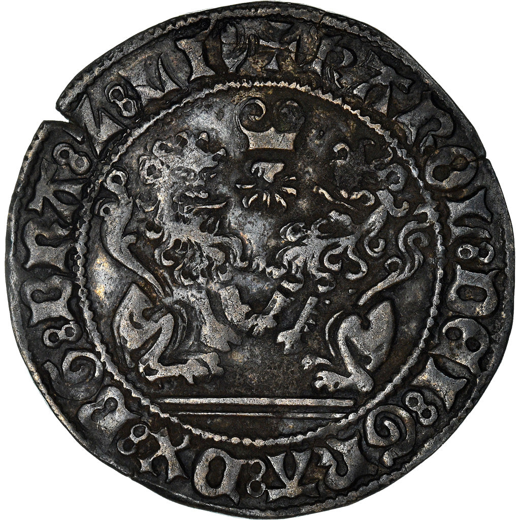 Coin, Belgium, Flanders, Charles Le Téméraire, Double Briquet, 1475, Antwerp