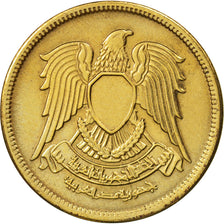 Coin, Egypt, 10 Milliemes, 1973, AU(55-58), Brass, KM:435