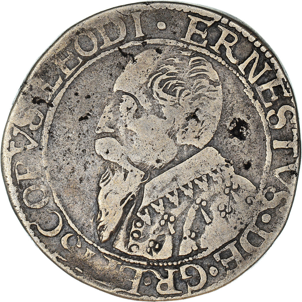 Coin, LIEGE, Ernest, Teston, 15 Sols, 1611, Bouillon, VF(20-25), Silver, KM:17