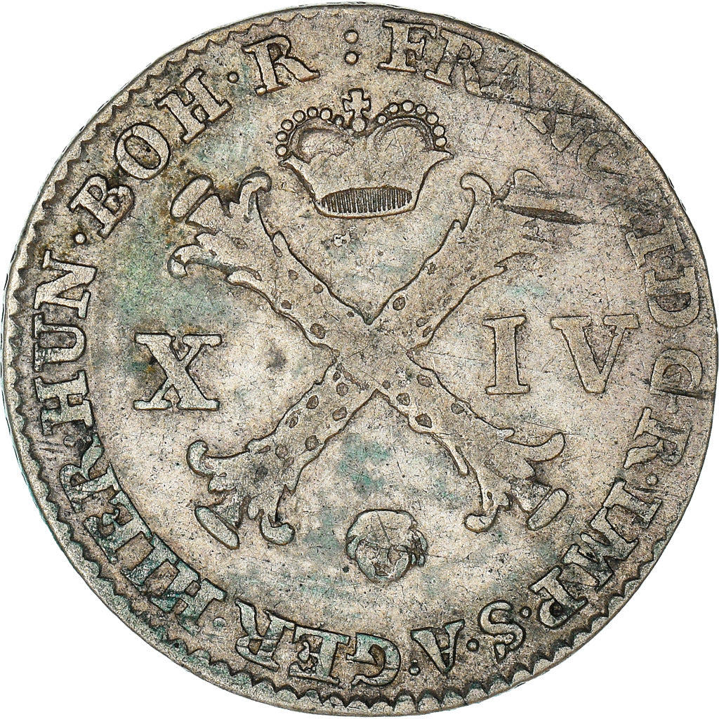 Coin, AUSTRIAN NETHERLANDS, Franz II, 14 Liards, 14 Oorden, 1792, Brussels
