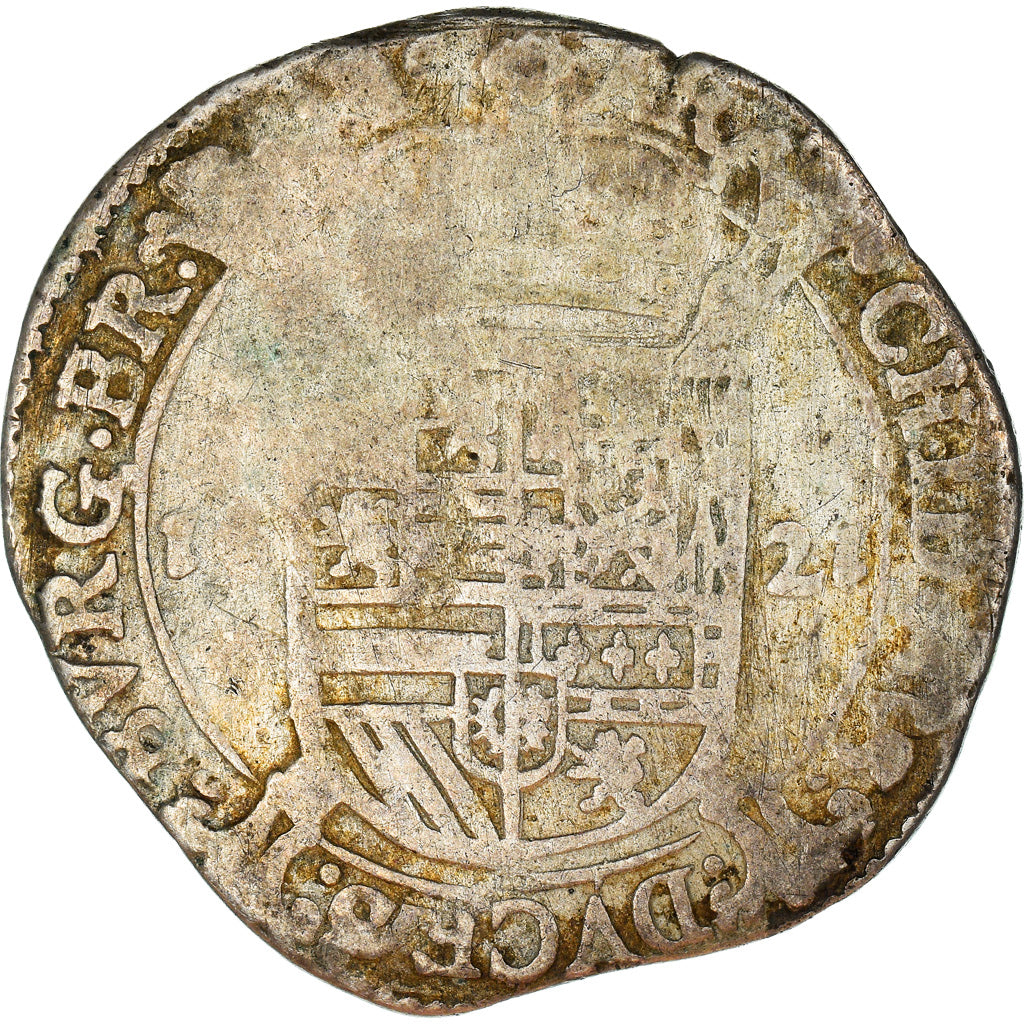 Monnaie, Pays-Bas espagnols, BRABANT, Albert & Isabelle, Escalin au Paon