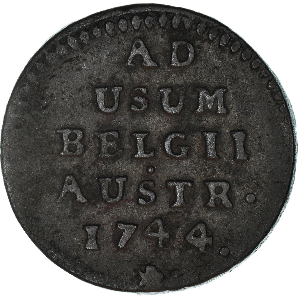 Coin, AUSTRIAN NETHERLANDS, Maria Theresa, Liard, Oord, 1744, Bruges, EF(40-45)