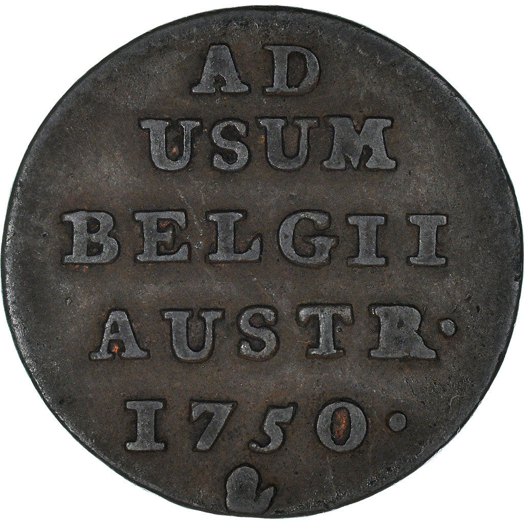 Coin, AUSTRIAN NETHERLANDS, Maria Theresa, Liard, 1750, Antwerp, EF(40-45)