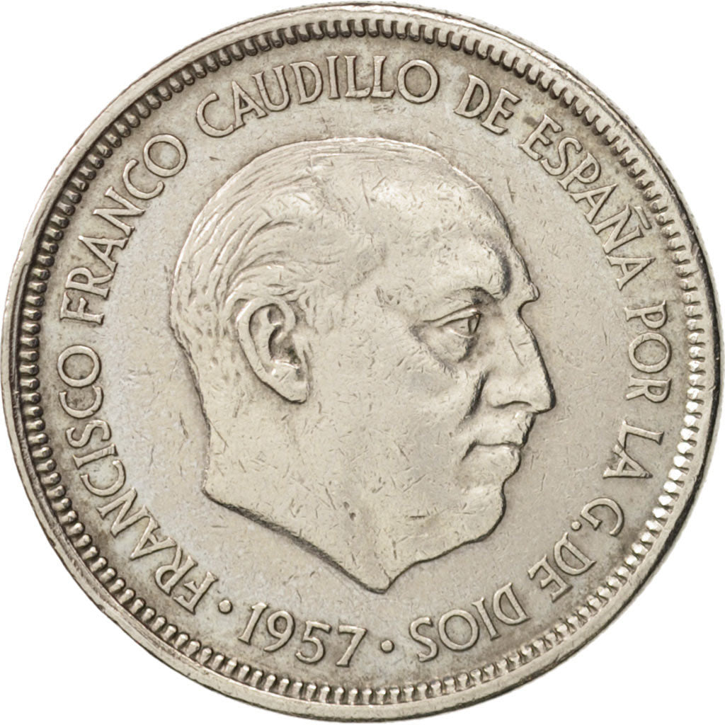 Spagna, Caudillo and regent, 5 Pesetas, 1972, BB, Rame-nichel, KM:786
