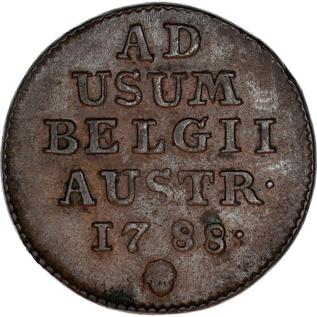 Moneta, Paesi Bassi austriaci, Joseph II, Liard, Oord, 1788, Brussels, BB+
