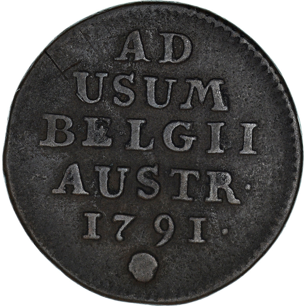 Coin, AUSTRIAN NETHERLANDS, Leopold II, Liard, Oord, 1791, Brussels, VF(20-25)