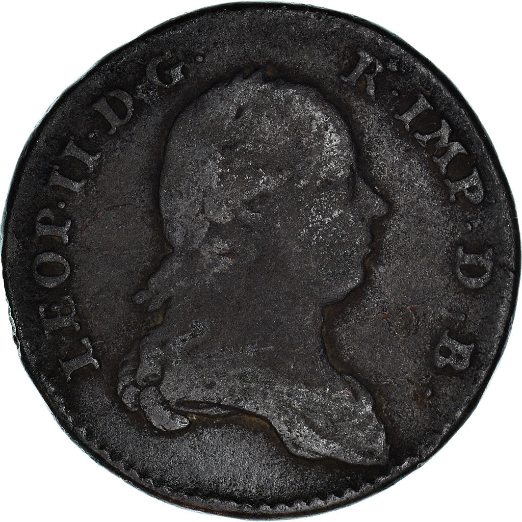 Coin, AUSTRIAN NETHERLANDS, Leopold II, Liard, Oord, 1792, Brussels, VF(20-25)