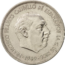 Spanien, Caudillo and regent, 5 Pesetas, 1949, MS(60-62), Nickel, KM:778