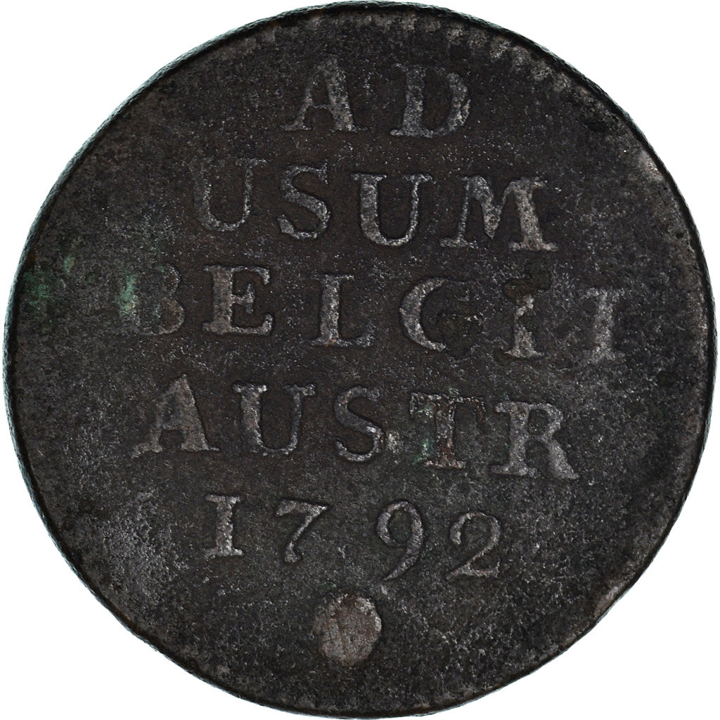 Monnaie, AUSTRIAN NETHERLANDS, Franz II, Liard, Oord, 1792, Bruxelles, B+