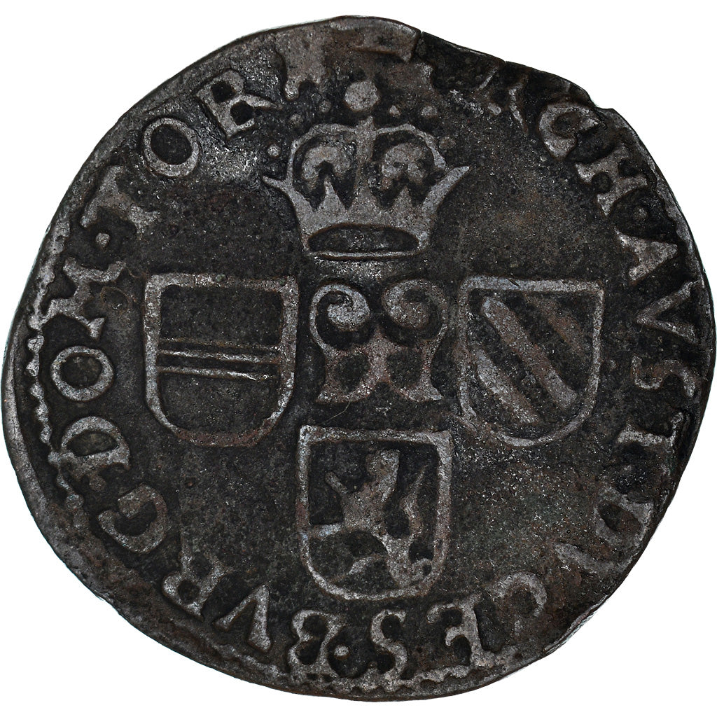 Coin, Spanish Netherlands, TOURNAI, Albert & Isabella, Liard, 12 Mites, 1610