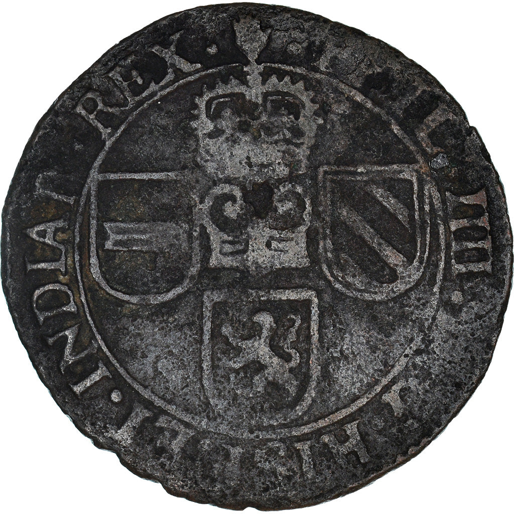 Coin, Spanish Netherlands, BRABANT, Philip IV, Liard, 12 Mites, 1643, Antwerp