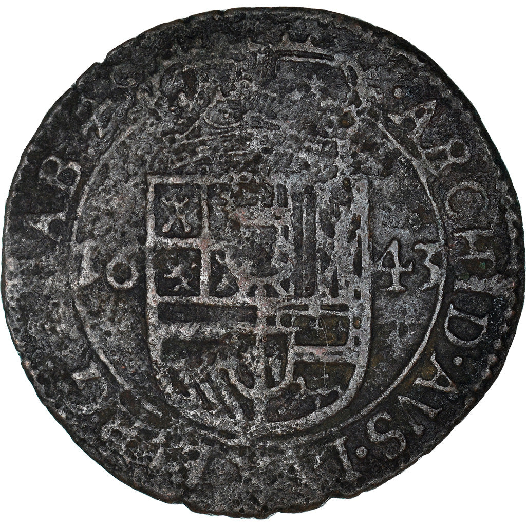 Coin, Spanish Netherlands, BRABANT, Philip IV, Liard, 12 Mites, 1643, Antwerp