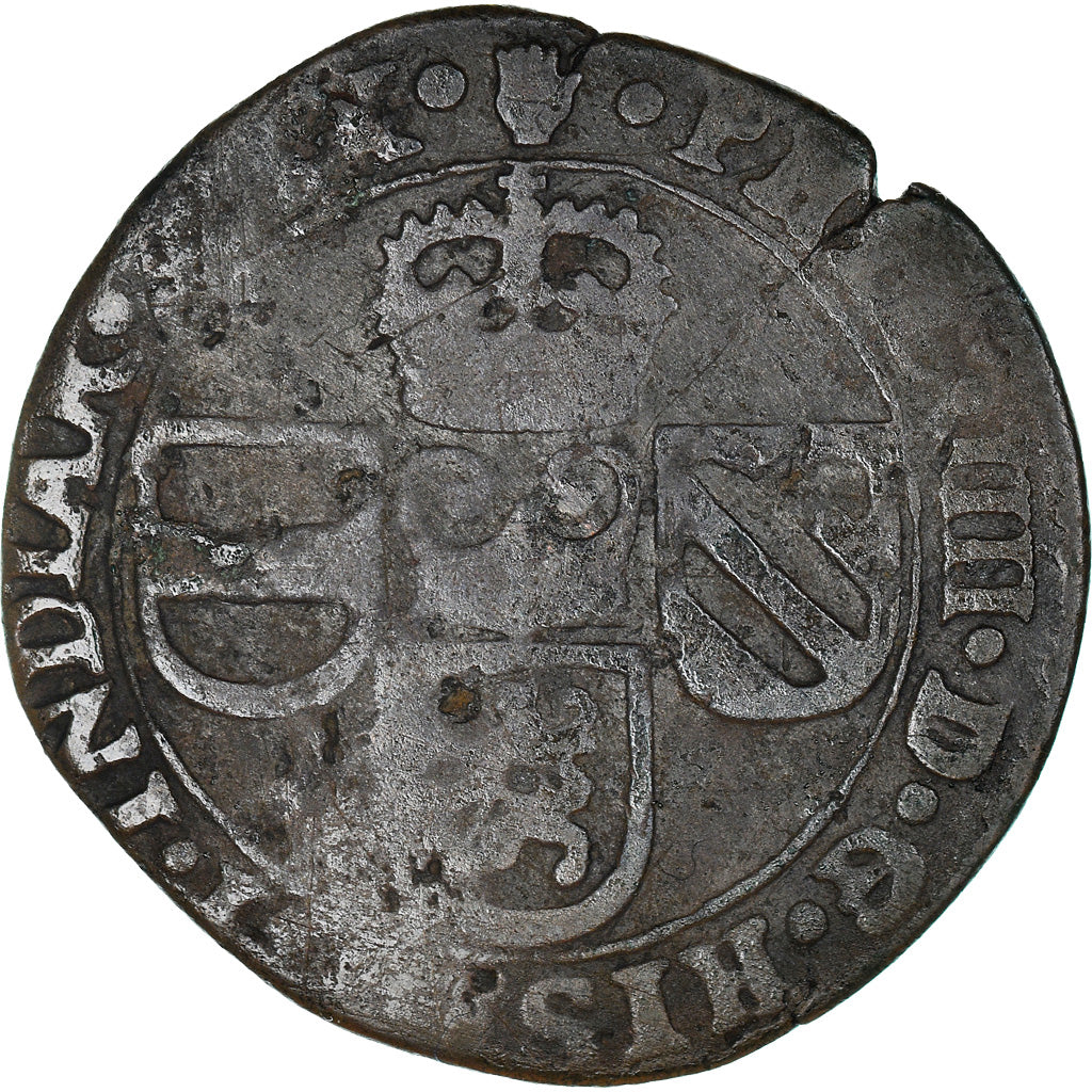 Coin, Spanish Netherlands, BRABANT, Philip IV, Liard, 12 Mites, 1654, Antwerp