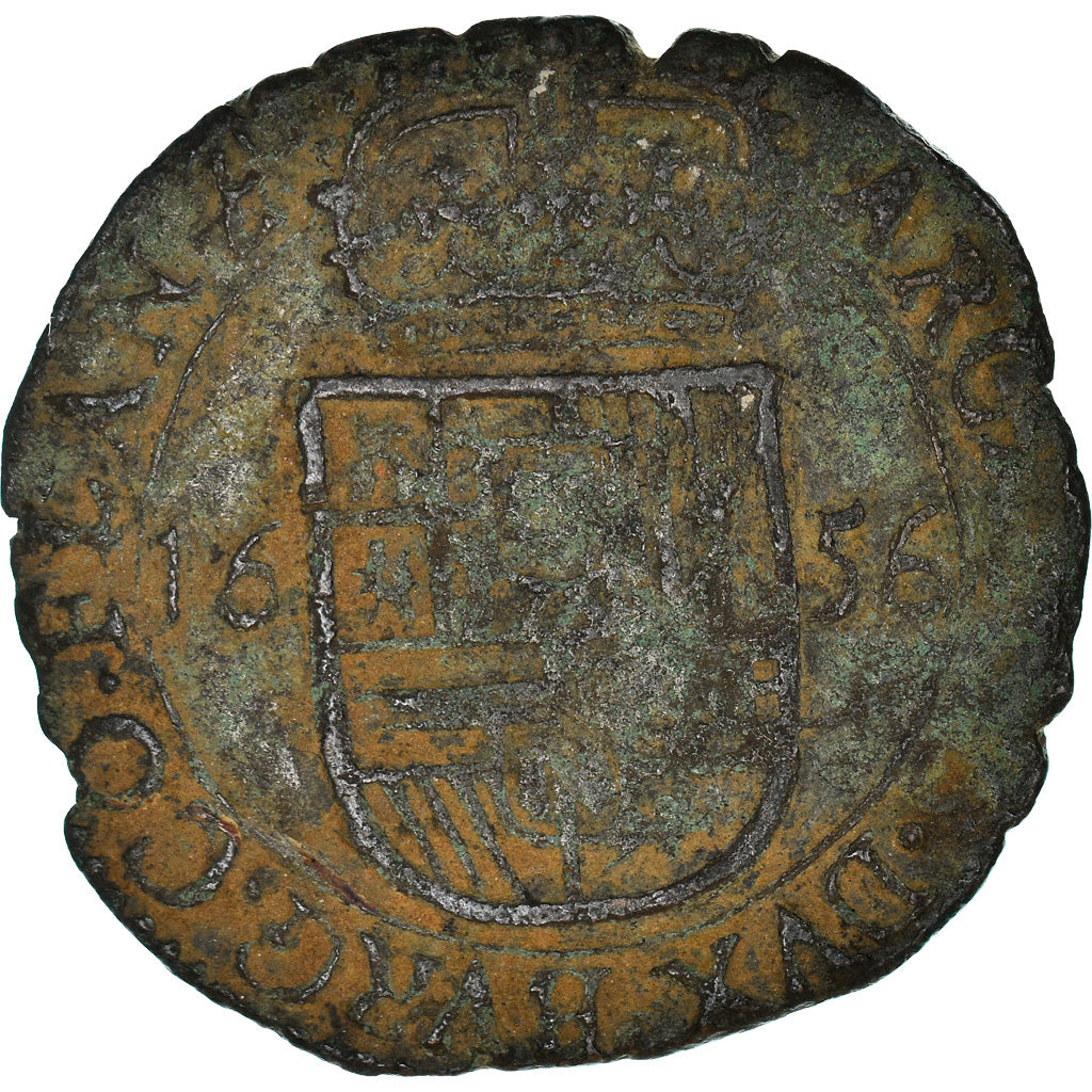 Coin, Spanish Netherlands, BRABANT, Philip IV, Liard, 12 Mites, 1656, Brabant