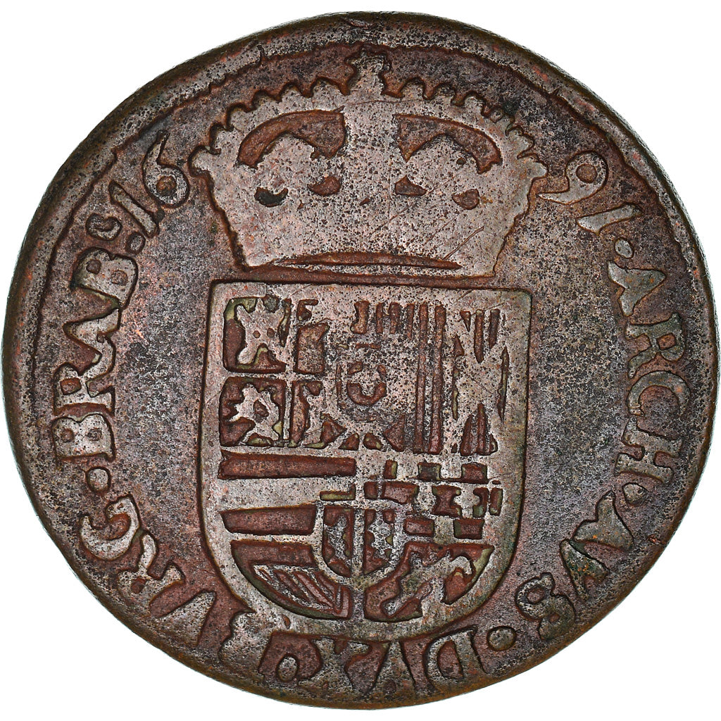 Coin, Spanish Netherlands, BRABANT, Charles II, Liard, 12 Mites, 1691, Brabant