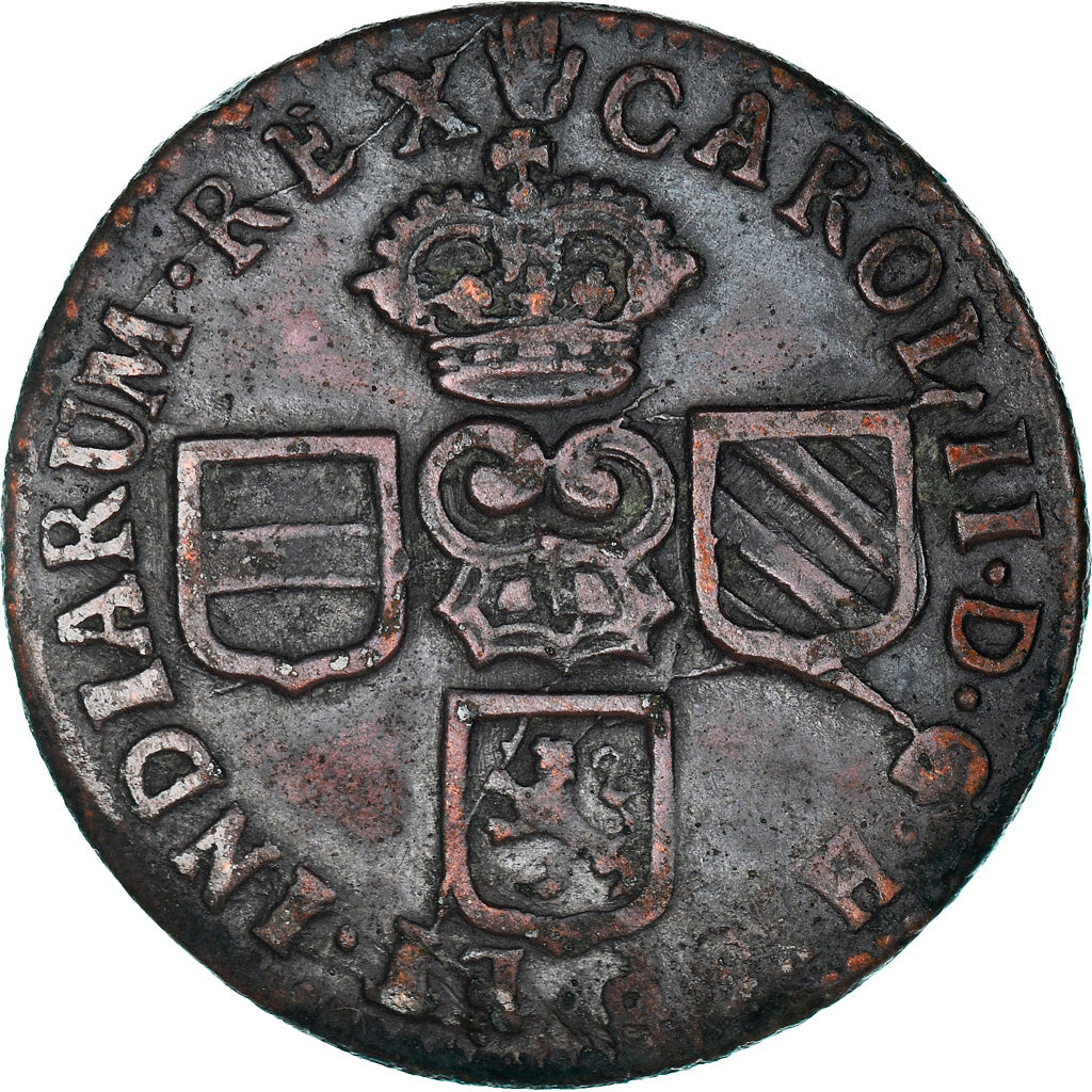 Coin, Spanish Netherlands, BRABANT, Charles II, Liard, 12 Mites, 1692, Antwerp