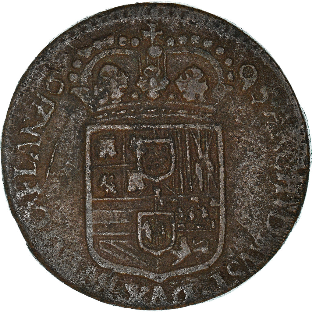 Münze, Spanische Niederlande, Flanders, Charles II, Liard, 12 Mites, 1695