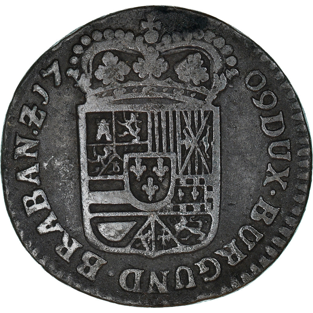 Münze, Spanische Niederlande, NAMUR, Philip V of Spain, Liard, 1709, Namur, S+