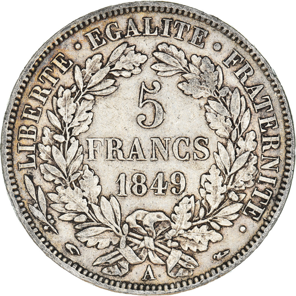 Monnaie, France, Cérès, 5 Francs, 1849, Paris, TTB, Argent, Gadoury:719