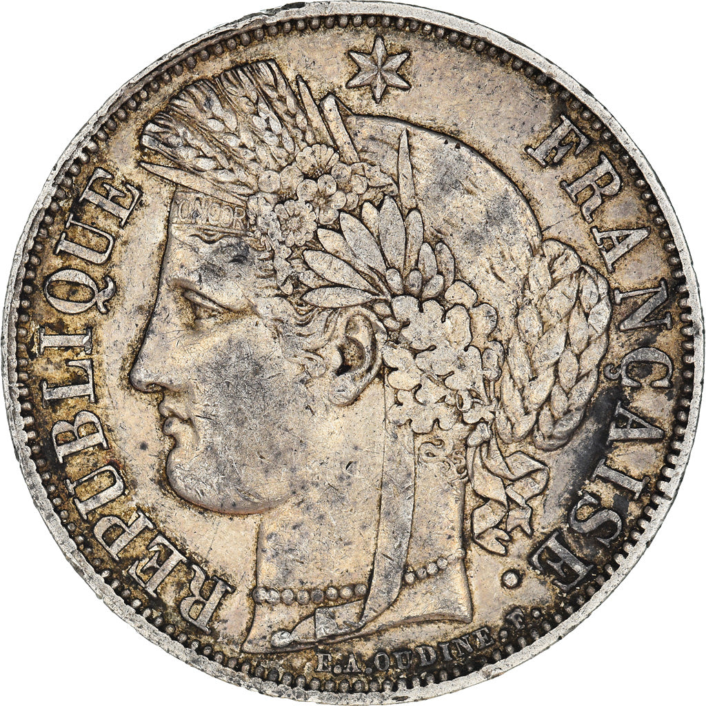 Moneta, Francia, Cérès, 5 Francs, 1849, Paris, BB, Argento, KM:761.1