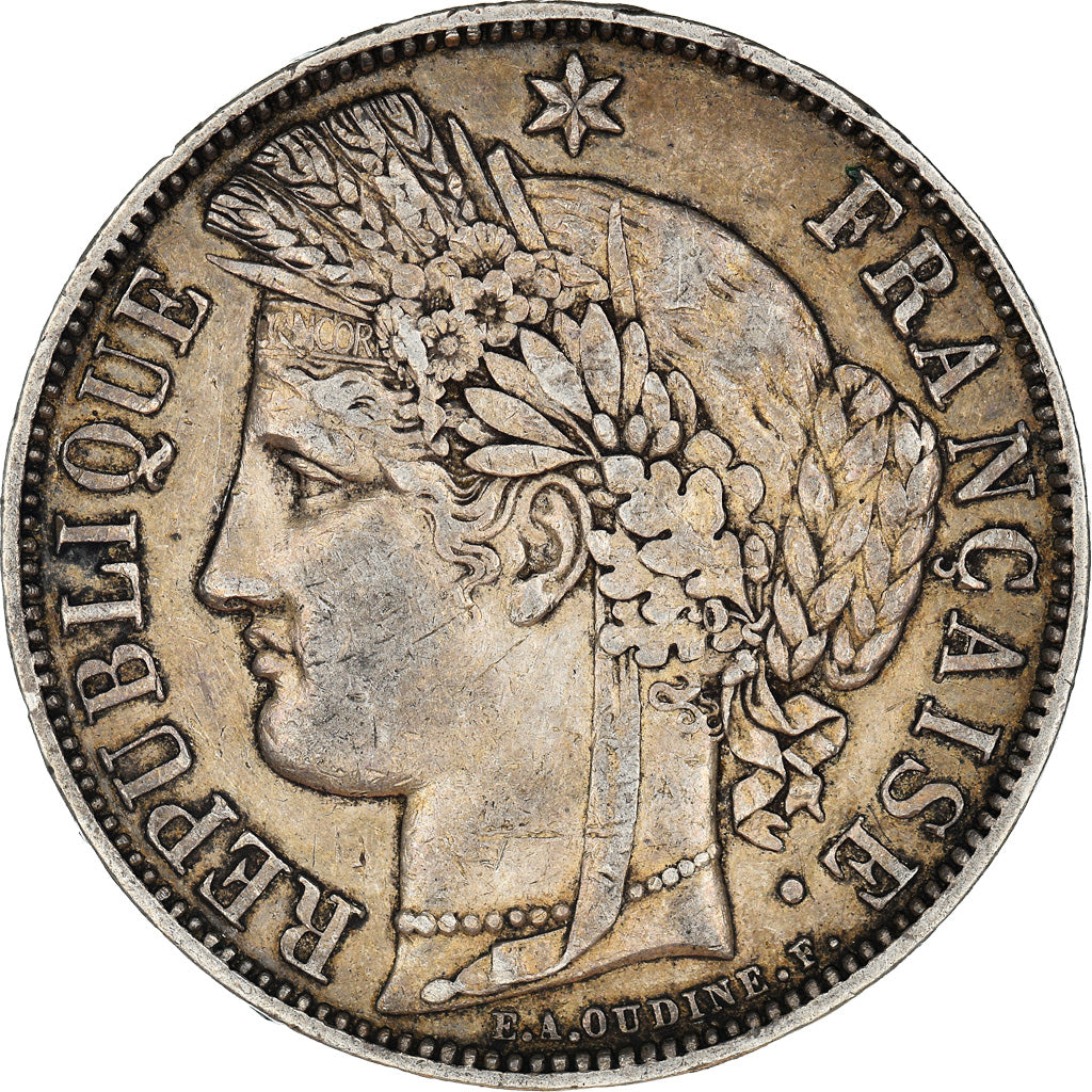 Coin, France, Cérès, 5 Francs, 1870, Paris, EF(40-45), Silver, KM:819