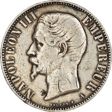 Moneta, Francja, Napoleon III, Napoléon III, 5 Francs, 1856, Paris, VF(20-25)