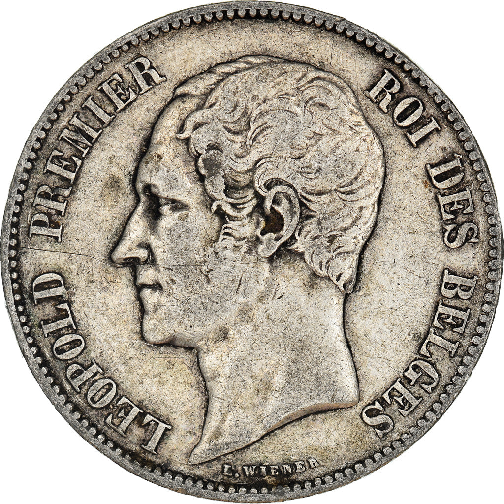 Coin, Belgium, Leopold I, 5 Francs, 5 Frank, 1851, VF(30-35), Silver, KM:17