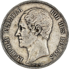 Coin, Belgium, Leopold I, 5 Francs, 5 Frank, 1851, VF(30-35), Silver, KM:17