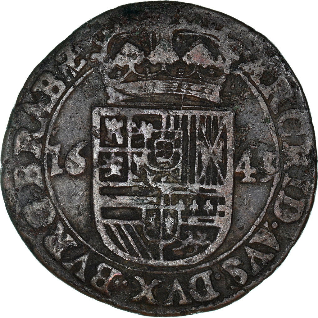 Coin, Spanish Netherlands, BRABANT, Philip IV, Liard, 12 Mites, 1643, Brabant