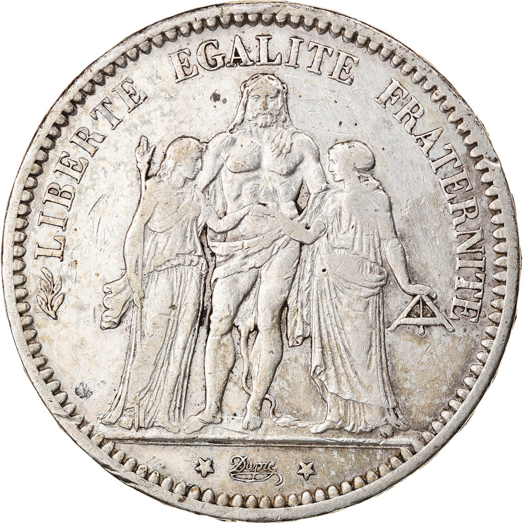 Coin, France, Hercule, 5 Francs, 1873, Bordeaux, VF(30-35), Silver, KM:820.2