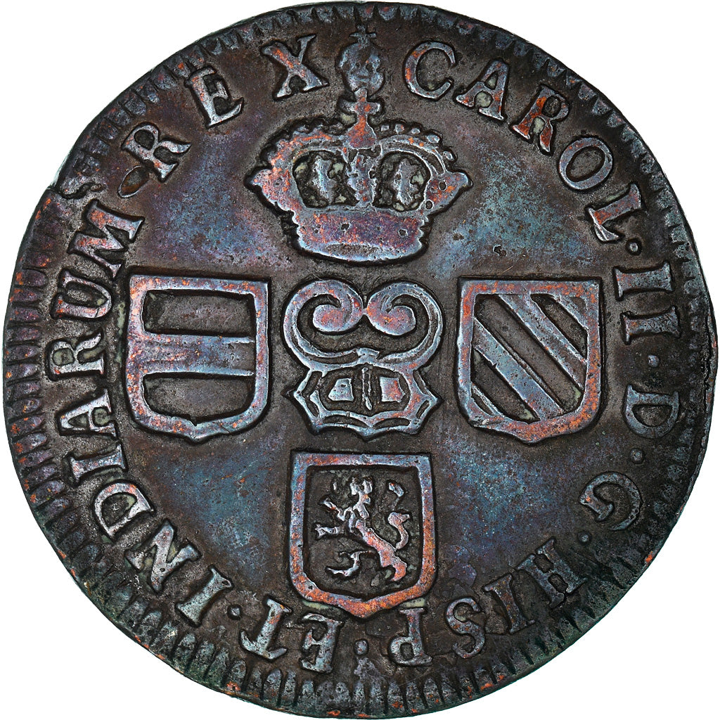 Coin, Spanish Netherlands, BRABANT, Charles II, Liard, 12 Mites, 1691, Brabant