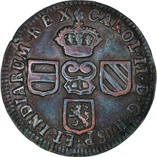 Moneta, Paesi Bassi Spagnoli, BRABANT, Charles II, Liard, 12 Mites, 1691