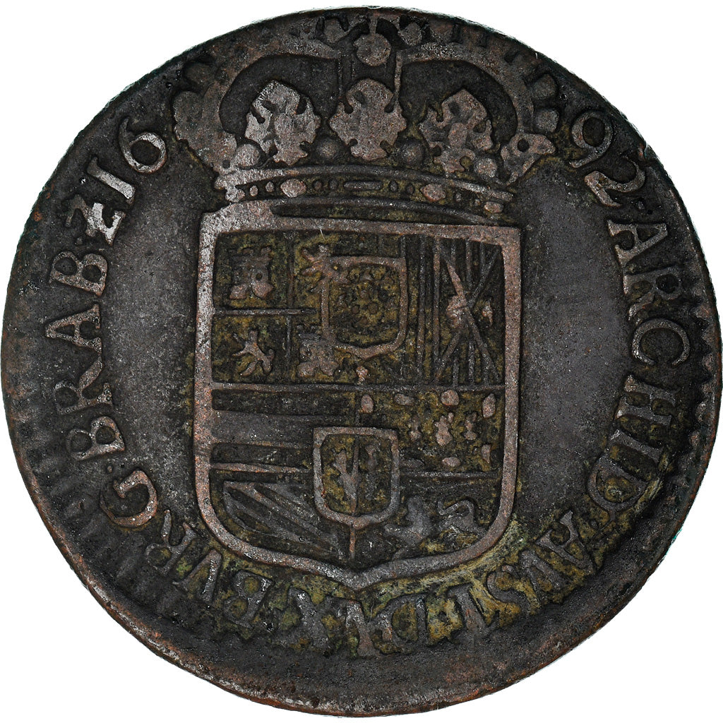 Münze, Spanische Niederlande, BRABANT, Charles II, Liard, 12 Mites, 1692