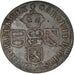 Monnaie, Pays-Bas espagnols, Flandre, Charles II, Liard, 12 Mites, 1695, Bruges