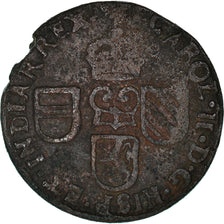 Monnaie, Pays-Bas espagnols, Flandre, Charles II, Liard, 12 Mites, 1694, Bruges
