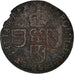 Monnaie, Pays-Bas espagnols, Flandre, Charles II, Liard, 12 Mites, 1694, Bruges