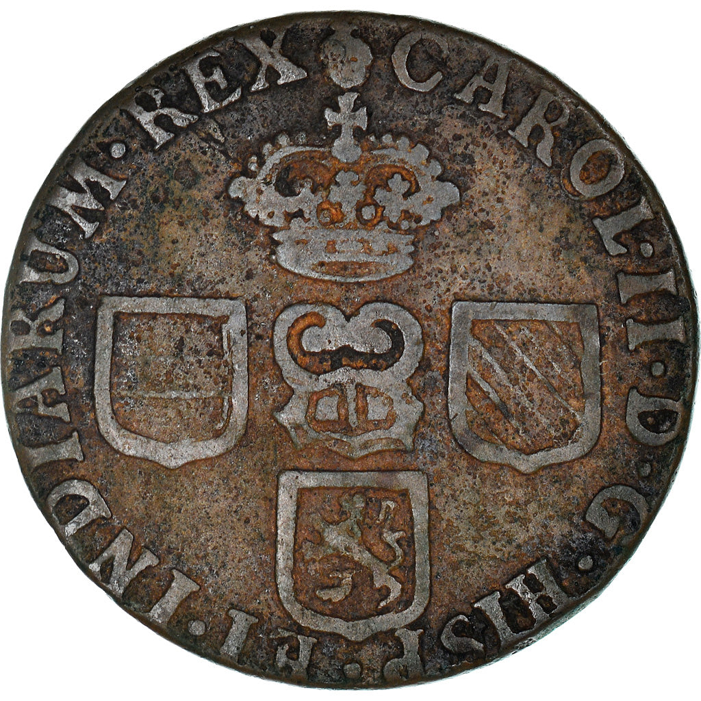 Coin, Spanish Netherlands, BRABANT, Charles II, Liard, 12 Mites, 1690, Brabant