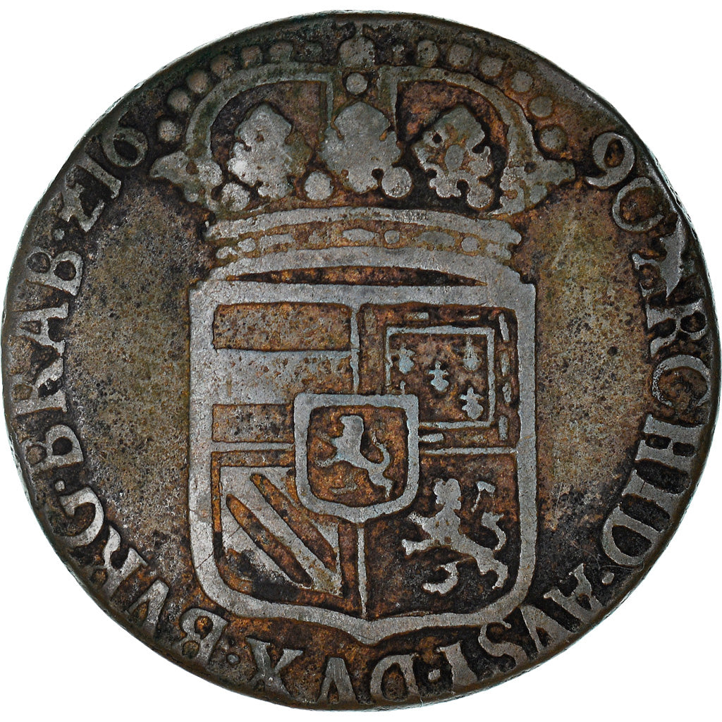 Coin, Spanish Netherlands, BRABANT, Charles II, Liard, 12 Mites, 1690, Brabant