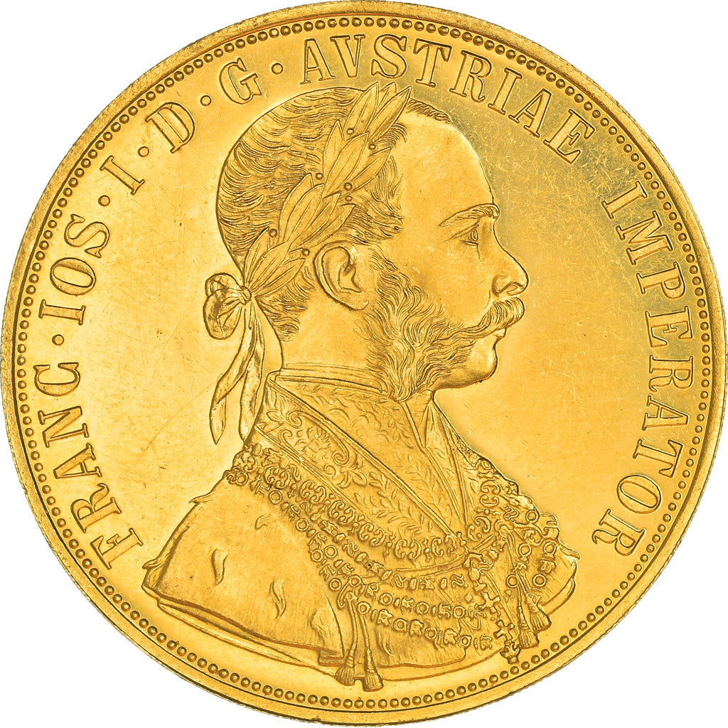 Monnaie, Autriche, Franz Joseph I, 4 Ducat, 1915, Vienna, Refrappe officielle