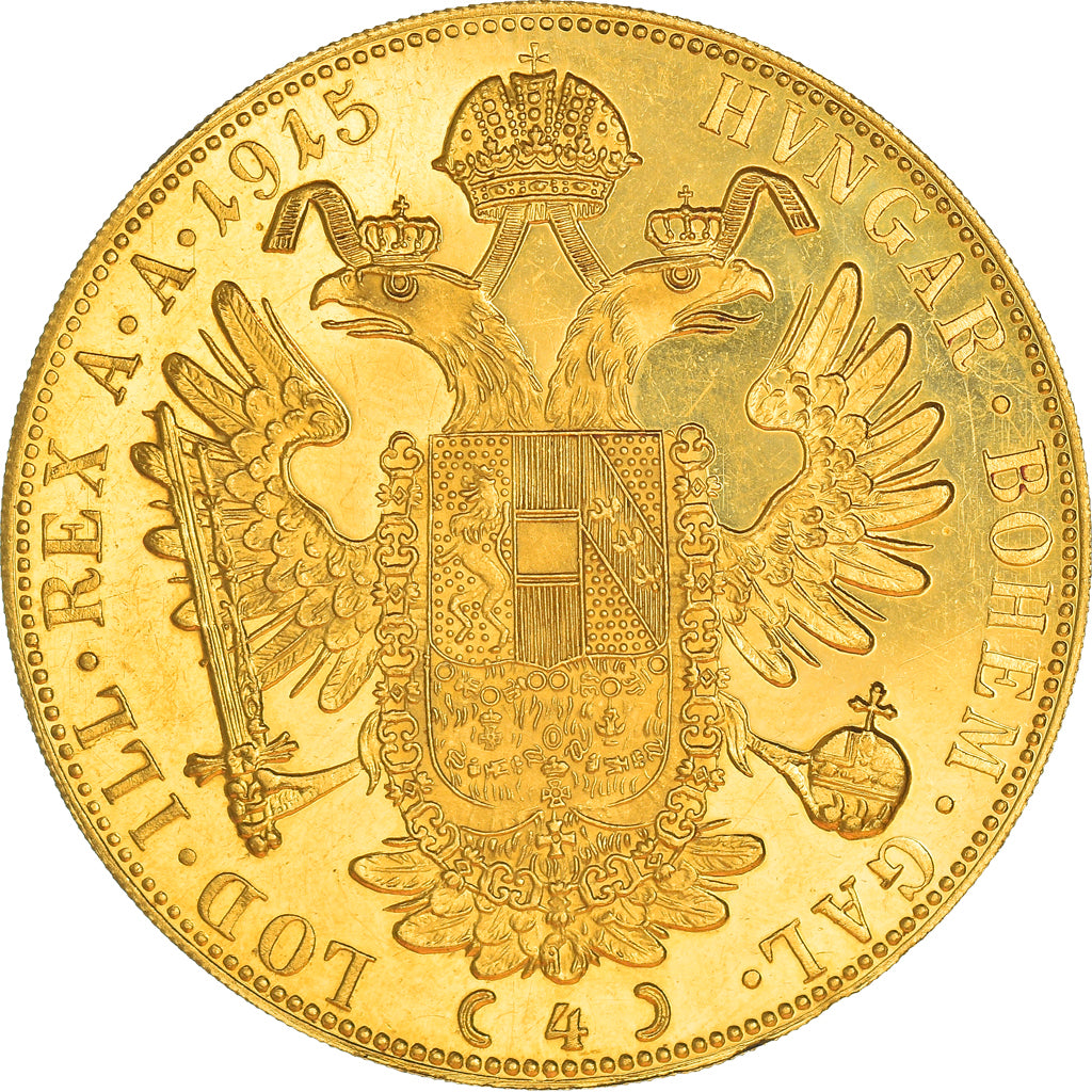 Monnaie, Autriche, Franz Joseph I, 4 Ducat, 1915, Vienna, Refrappe officielle