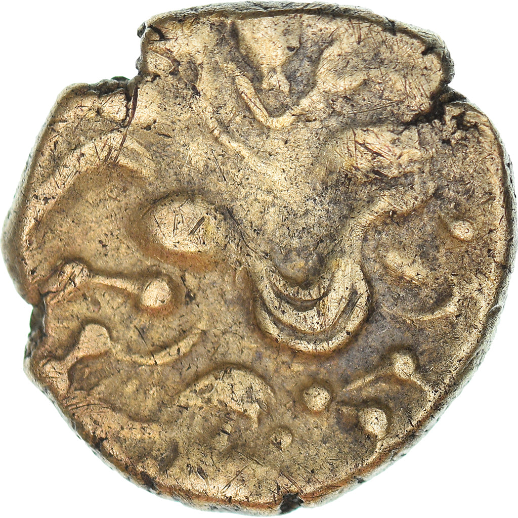 Monnaie, Namnetes, 1/4 Statère, Ier siècle AV JC, TTB+, Electrum