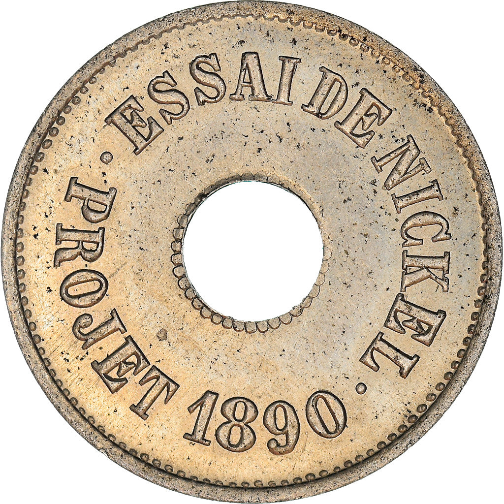 Moneda, Francia, Essai de Nickel, 2 Centimes, 1890, Paris, SC+, Níquel