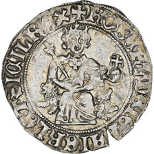 Monnaie, Italie, NAPLES, Robert d'Anjou, Carlin, Naples, SUP, Argent