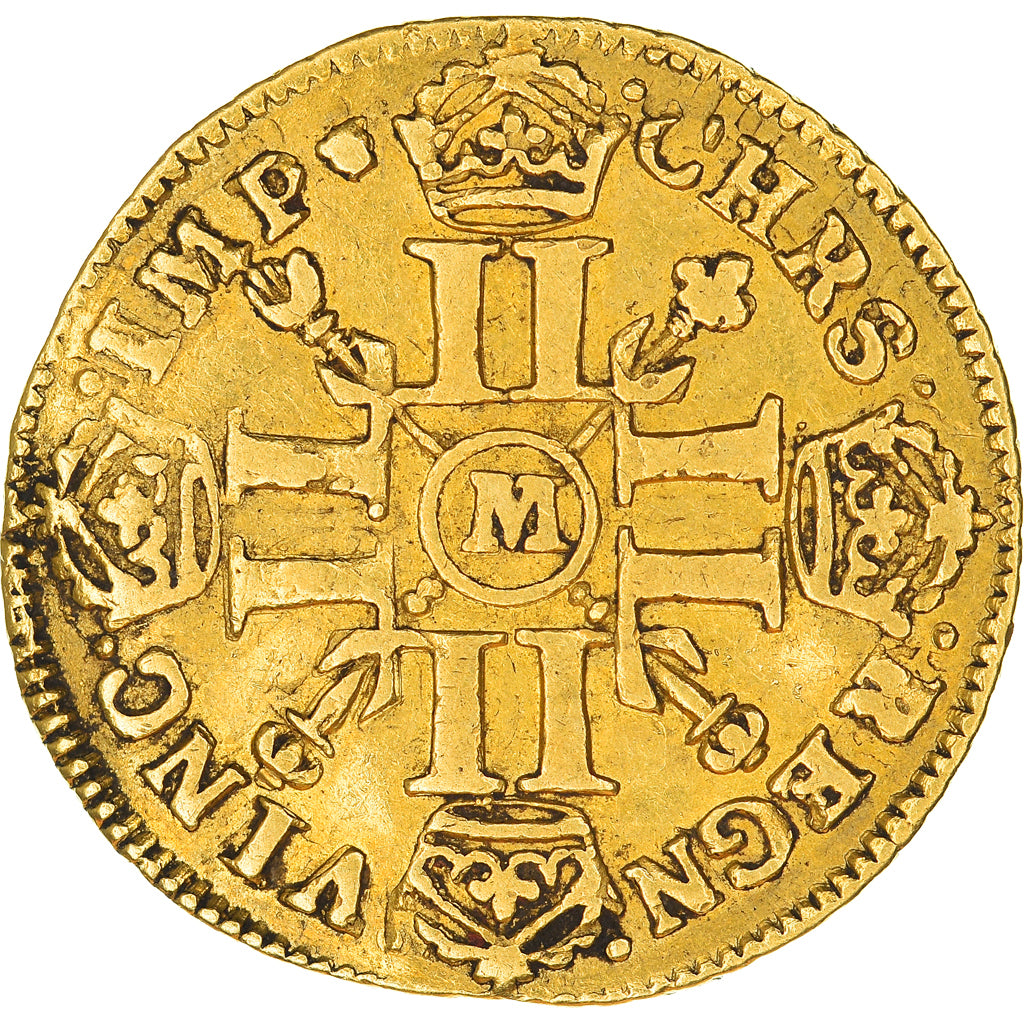 Moneta, Francia, Louis XIV, Louis d'or aux 8 L et aux insignes, Louis d'Or