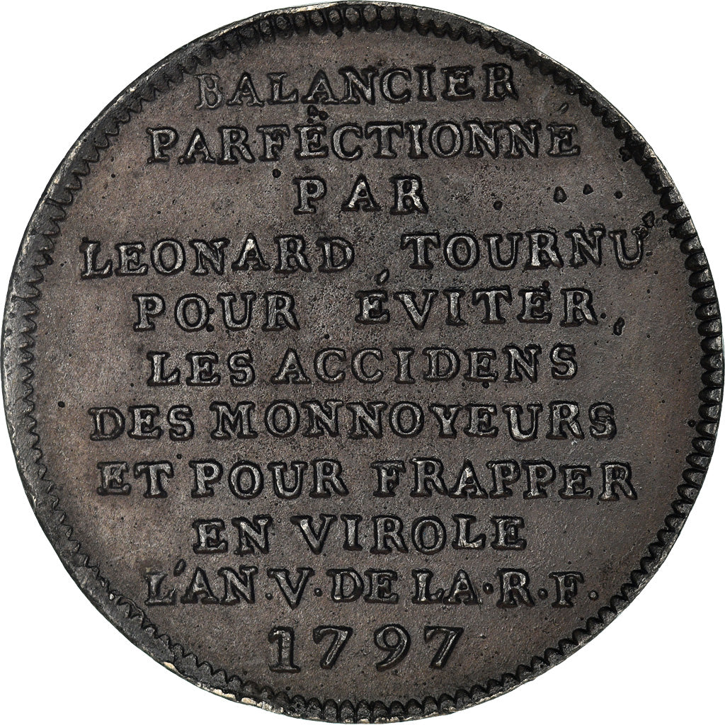 Coin, France, Directoire, Essai de frappe par Tournu, 5 Francs, 1797, Paris