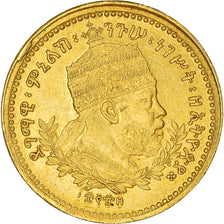 Coin, Ethiopia, Menelik II, 1/4 Werk, 1897, MS(60-62), Gold, KM:16