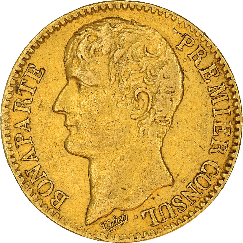 Moneta, Francja, Napoléon I, 40 Francs, An XI, Paris, EF(40-45), Złoto, KM:652