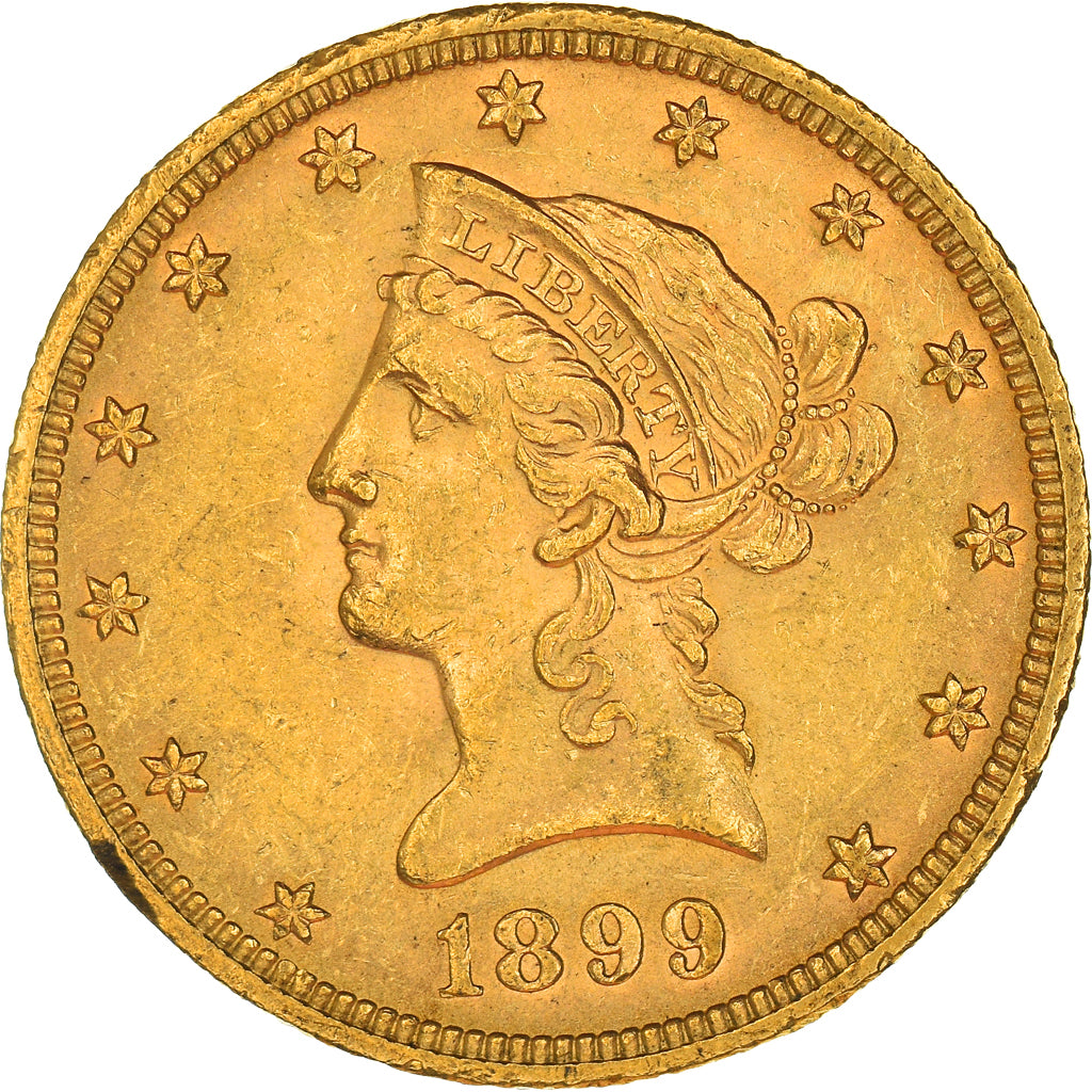 Coin, United States, Coronet Head, $10, Eagle, 1899, U.S. Mint, Philadelphia