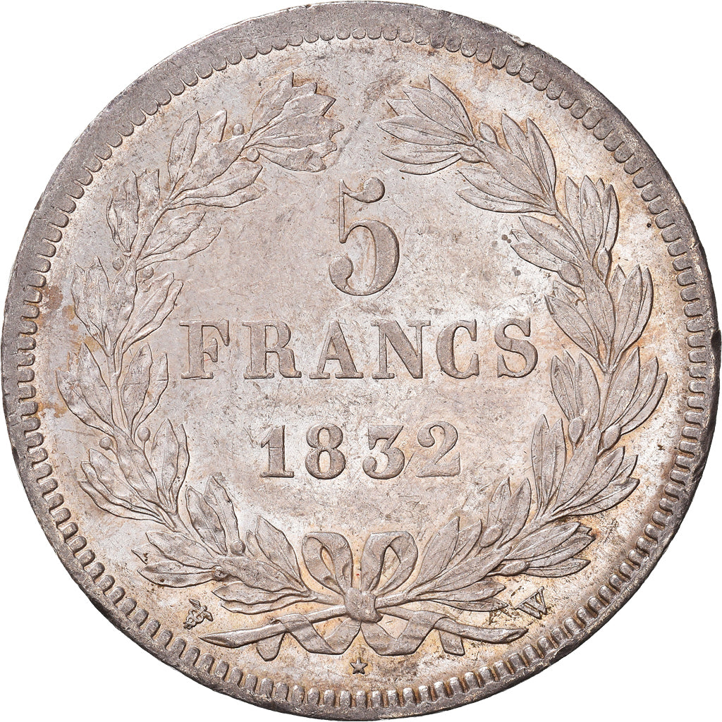 Coin, France, Louis-Philippe, 5 Francs, 1832, Lille, AU(55-58), Silver