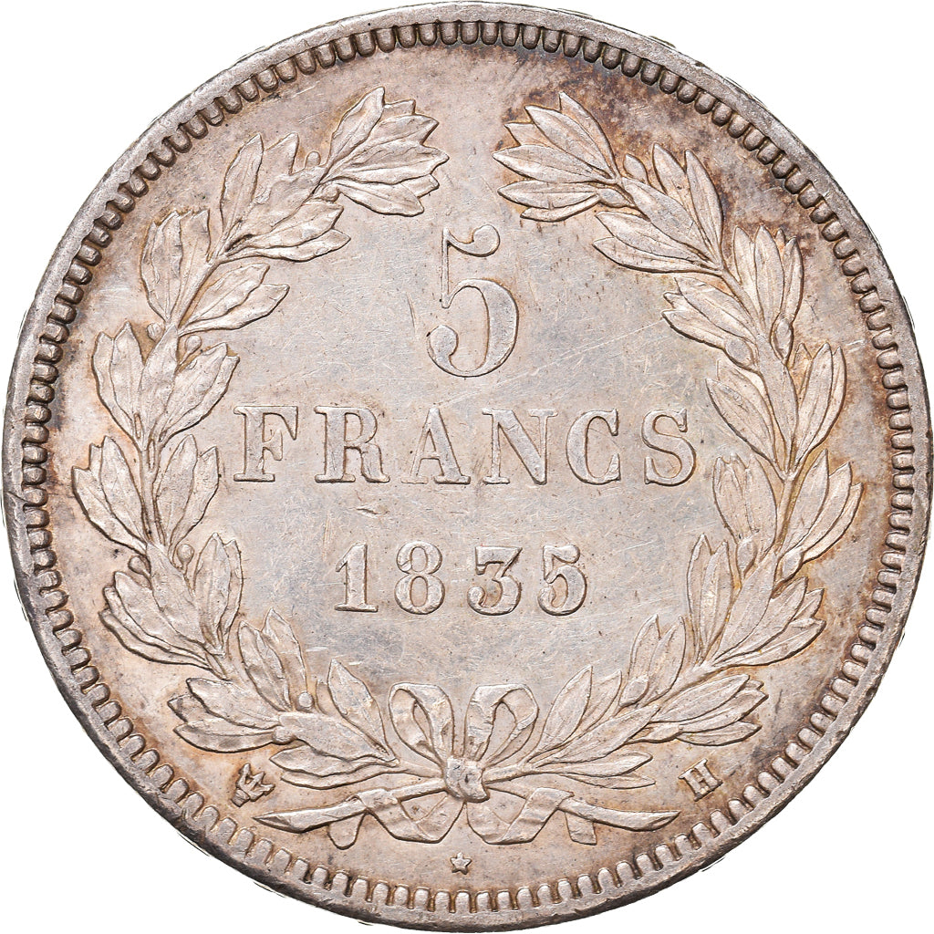 Moneta, Francia, Louis-Philippe, 5 Francs, 1835, La Rochelle, SPL-, Argento